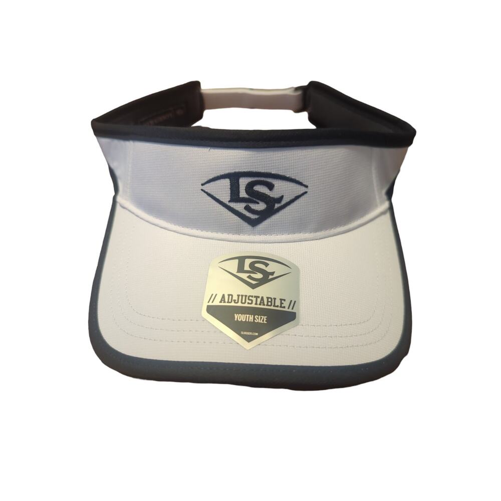NEW Louisville Slugger Visor YOUTH Baseball Softball OSFM White Adjustable Hat